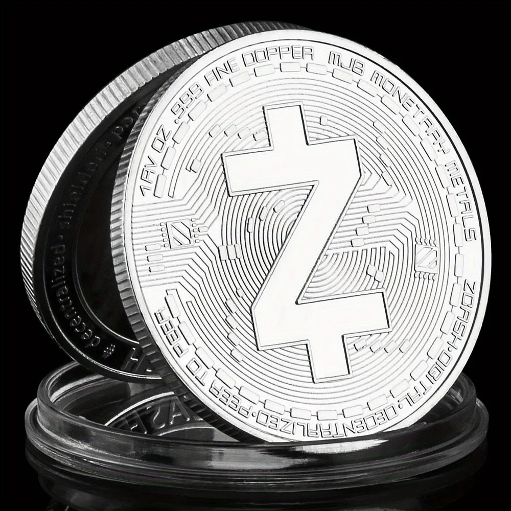 Golden Plated Zcash Cryptocurrency Souvenir Coin - Elegant Home Decor and Collectible Gift