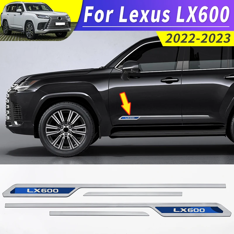 

For 2022 2023 Lexus Lx600 Door & Waist line kit Chrome Decoration Paste LX 600 Exterior Upgraded Accessories Modification body