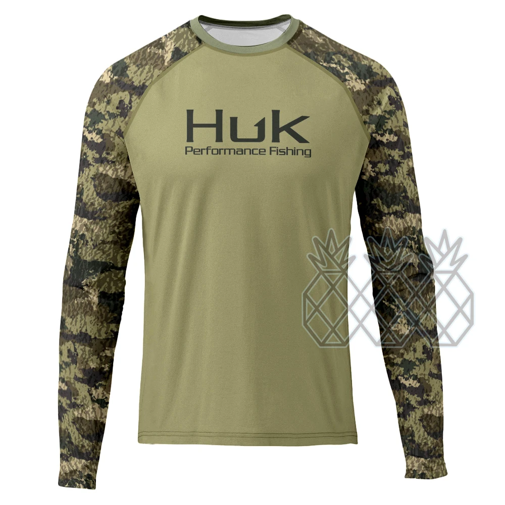 HUKFishingShirtsLongSleeveUvProtectionMensSunProtection