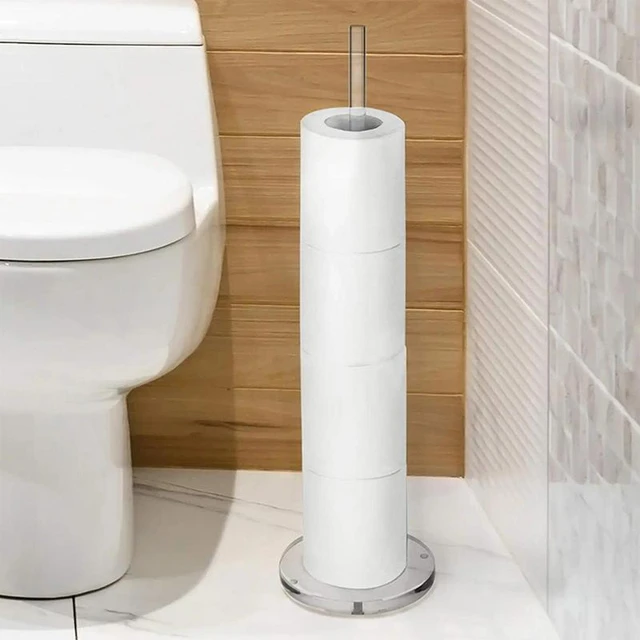 Free Standing Steel Toilet paper holder, Floor standing Toilet Roll Holder,  Modern Design TP Holder