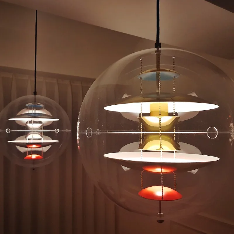 

Nordic acrylic pendant lamp Design suspension boule Designer chandelier for Villa Living Room Restaurant Globe Suspended lights