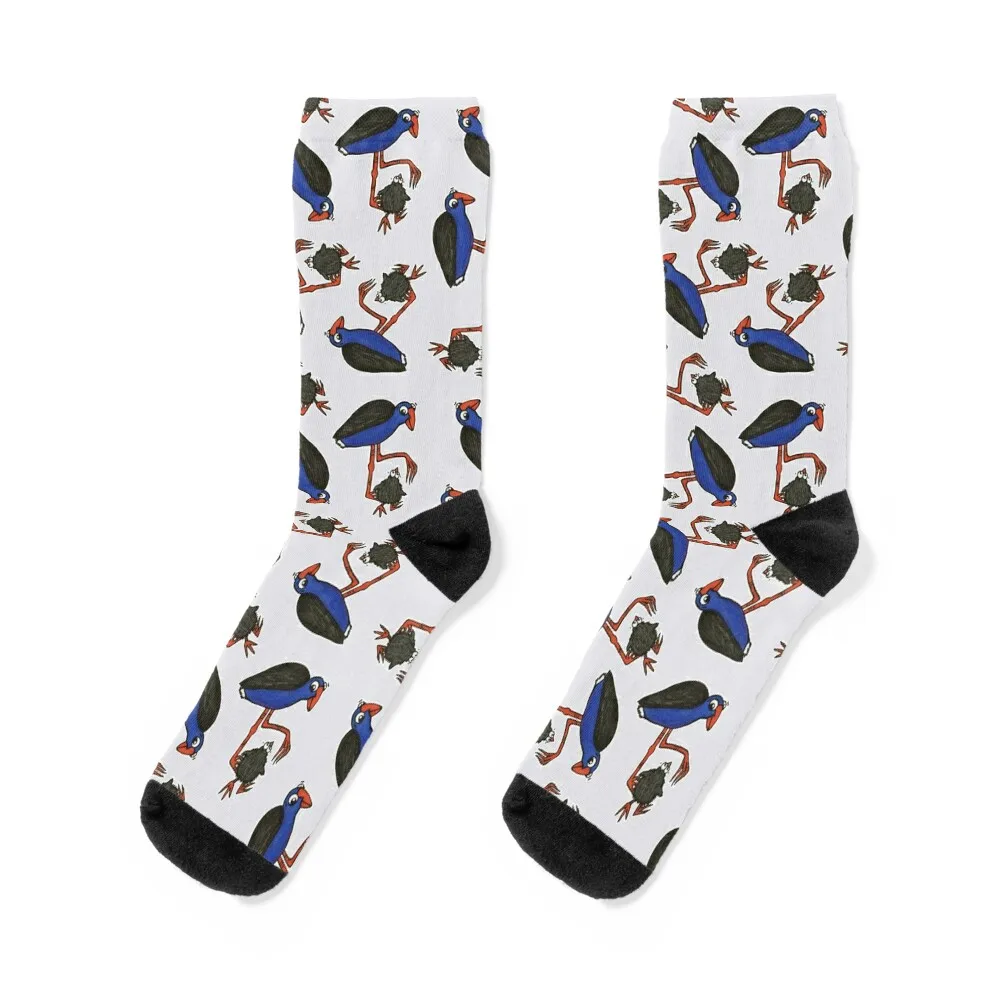 

Cute NZ Pukeko - clock ft. Te Reo Maori numbers Socks winter thermal Lots new year Socks Female Men's