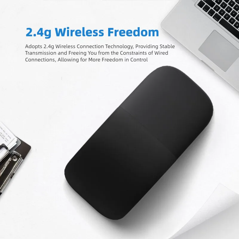 รูปสินค้า เมาส์พับได้ไร้สาย 2.4G + Bluetooth พกพาสะดวก