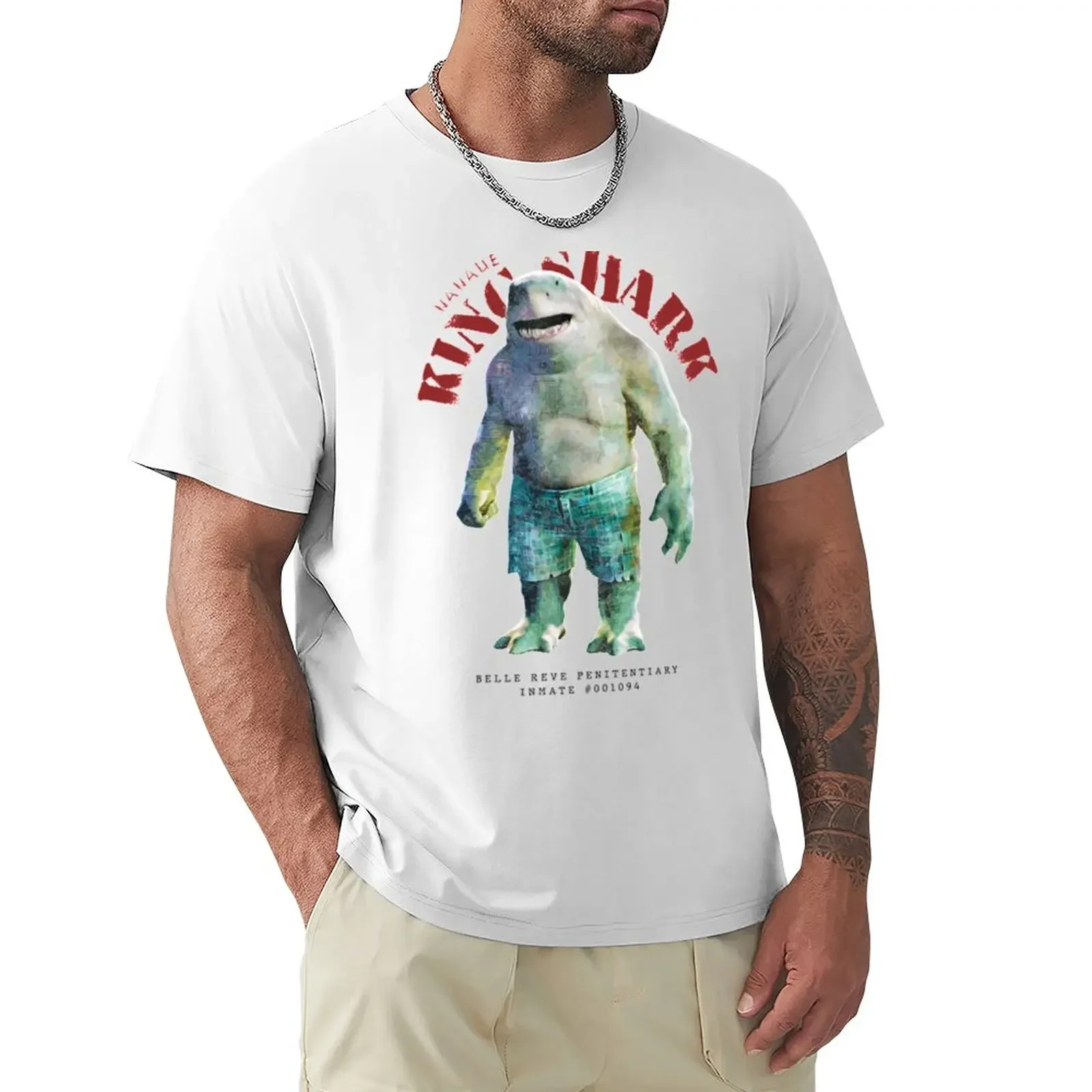 King Shark T-Shirt Camicetta Hippie Clothes Boys Whites Men Clothes Manica Corta Tee Vintage Clothes Sweat Mens T Shirt