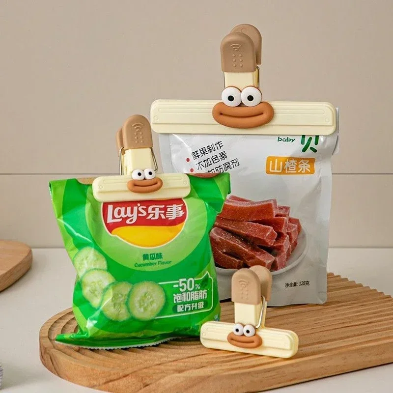 3pcs Creative Face Food Bag Clips 2
