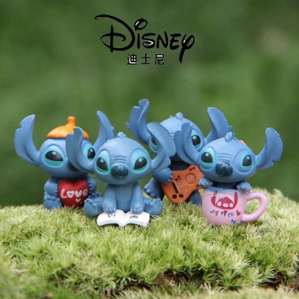 thumbnail image 1 of Juego de 4 figuras de acción de Disney Stitch en miniatura, muñecos de acción de Anime Stitch, suministros para fiestas en el hogar, decoración, regalo de Navidad, juguetes, 1 of 5