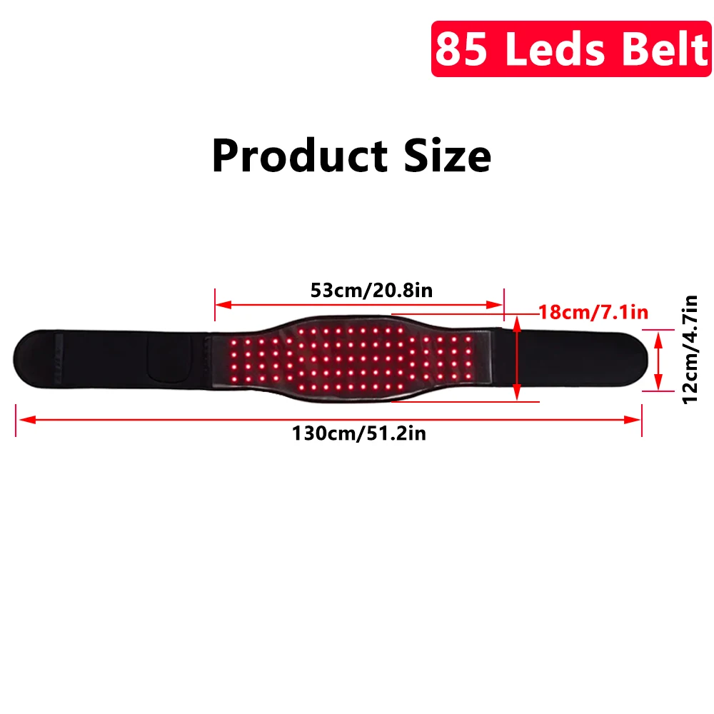 660nm&850nm Led Red Infrared Light Therapy Belt for Burning Fat Slimming Relieving Pain Full Body Relief Warm Pad light therapy belt
