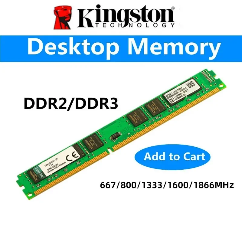 Kingston-pc Desktop Memory Model Pc2 Ddr2 2gb 800mhz 667mhz Pc3 Ddr3 4gb 8gb 1333mhz 1600mhz 1866mhz