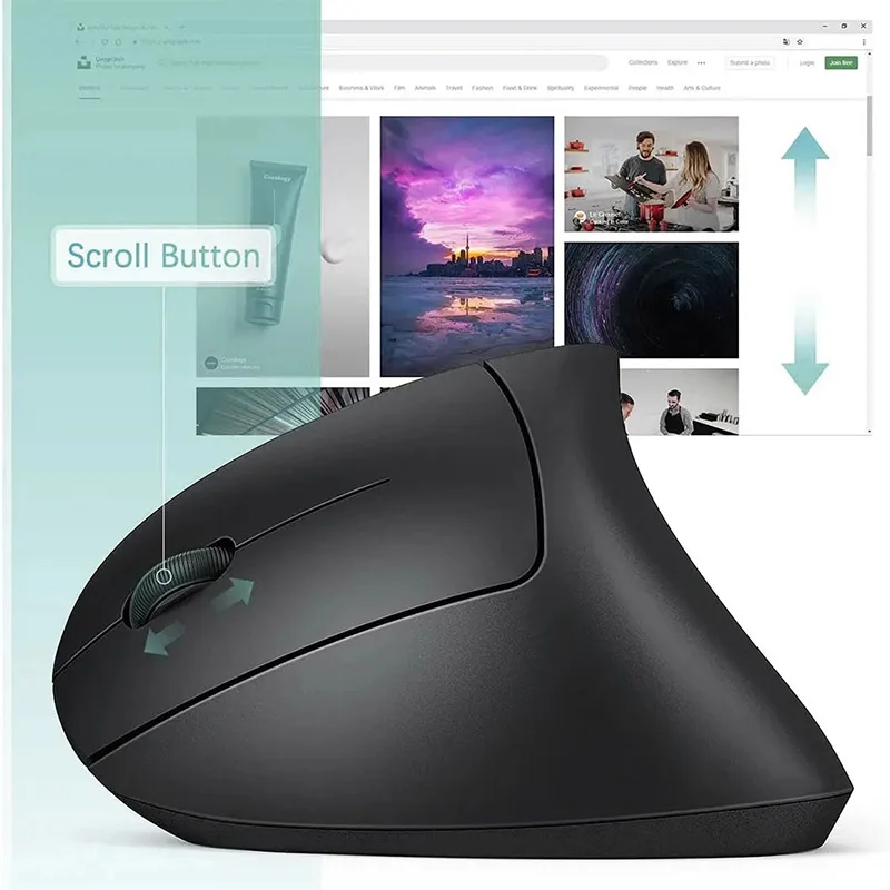 Vertical Mouse Ergonomic 2.4GHz Wireless Optical Mice 3 Adjustable DPI 800/1200/1600 6 Buttons for Laptop PC Computer Desktop wireless mouse optical mouse