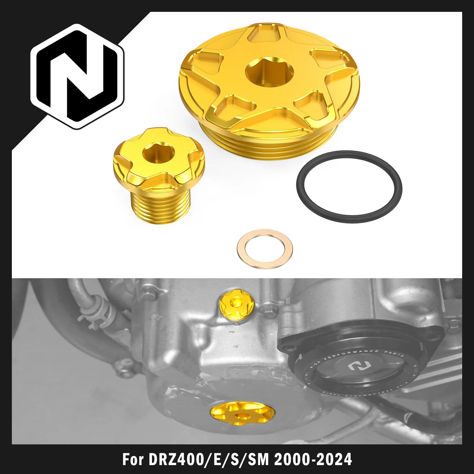 NICECNC Für Suzuki 2000-2024 DR-Z 400SM 400S 400E 400 DRZ400SM DRZ400S DRZ400E DRZ400 Motorrad Motor Timing Stecker Schrauben