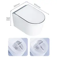Wall-Mounted Smart Toilet In-Wall Intelligent Toilet Bidet with Bracket Heated Toilet Seat Built-In Tank Auto Open Space-Saving 2
