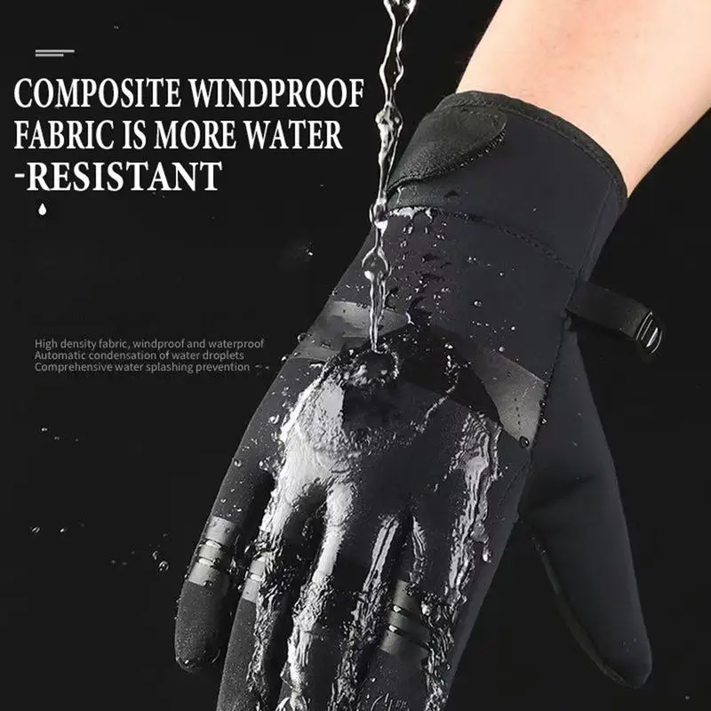 Winter Gloves Winter Windproof Cycling Gloves Thermal Waterproof Snowboard Gloves Touchscreen Snow Gloves For Women Men Outdoor 4