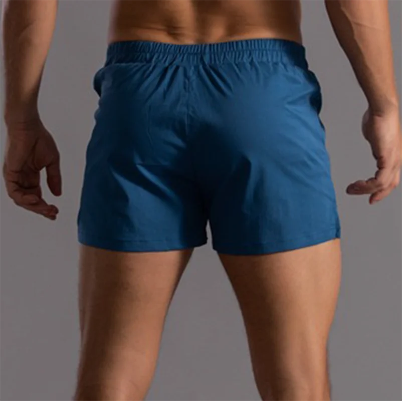Men's Pajama Shorts Male Thin Home Sport Fitness Gym Lounge Boxer Shorts 2022 Summer New Cotton Solid Color Sleepwear Underpants