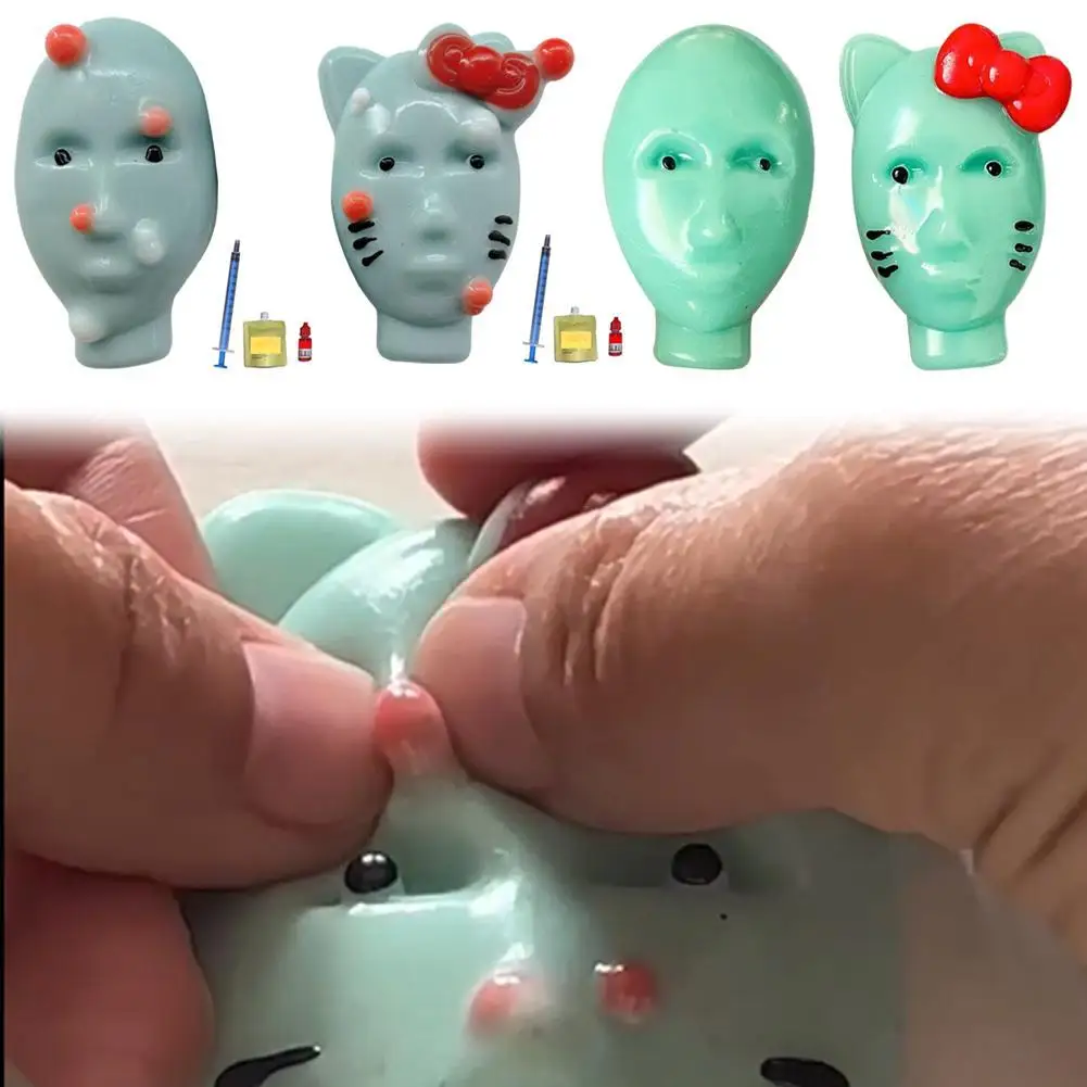1/2/5Pcs Funny Pimple Popper Acne Relief Toy Reusable Low Rebound Decompression Toys Unique Home Decoration Friend Birthday Gift 1