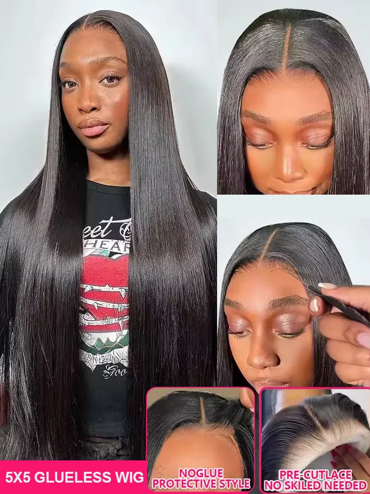 Lace Front Wig Human Hair Wigs Human Hair Wig Front Lace Wig 250 Density 30 40 Inch Bone Straight 13x6 HD Lace Frontal Wigs Preplucked 13x4 Lace Front Human Hair Wig Glueless 5x5 Closure