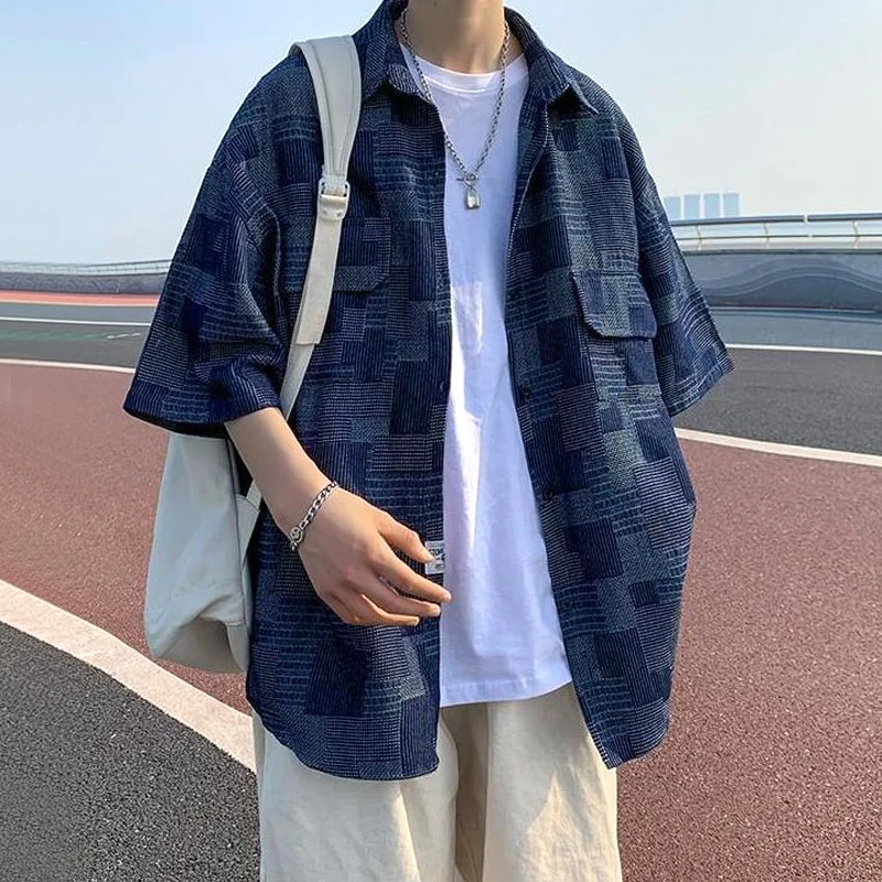 Tops Simplicity Handsome Capable Turn-down Collar Temperament Pockets Spring Summer Thin Loose Men's Clothing Fashion Casual solid loose pockets button pleated temperament casual women s clothing 2022 straight autumn winter thin simplicity retro blazers