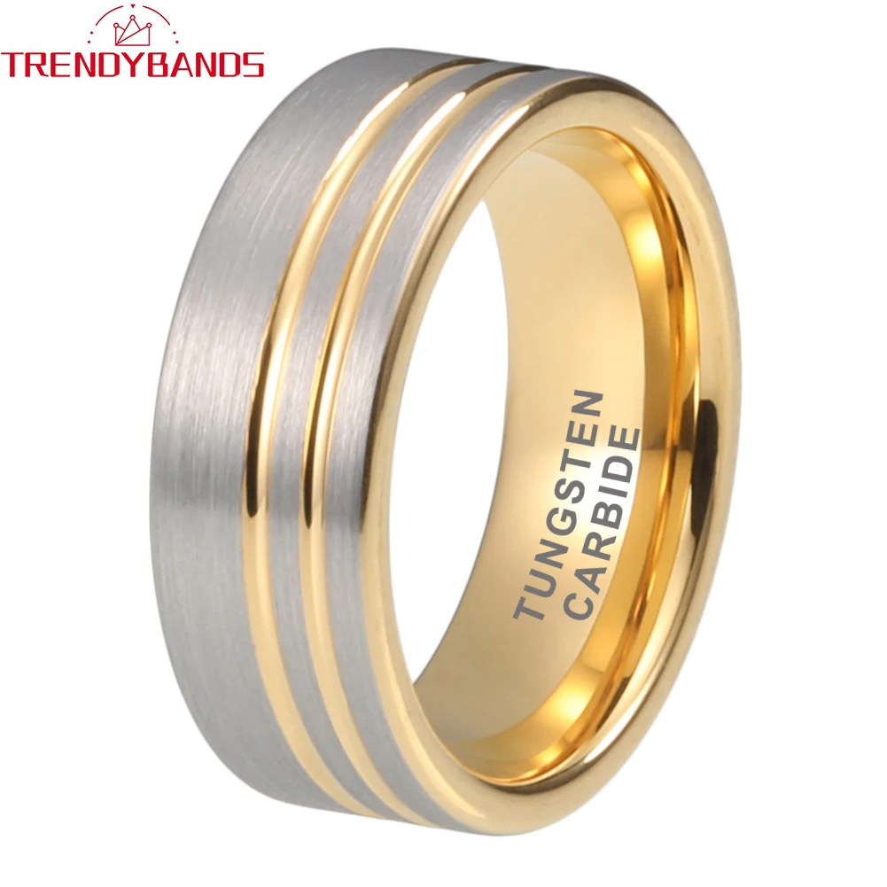 

8mm Fashion Jewelry Tungsten Carbide Engagement Ring Wedding Band for Men Women Comfort Fit