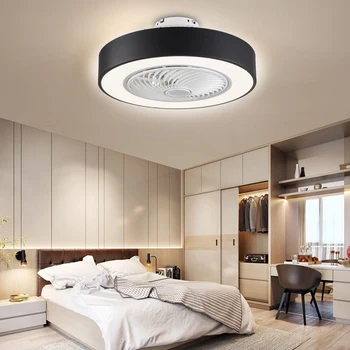 Ceiling Fan with Light Remote Control LED Sealing Fan Chandelier Silent Dimmable Home Decor Fandelier Indoor for Living Room 6