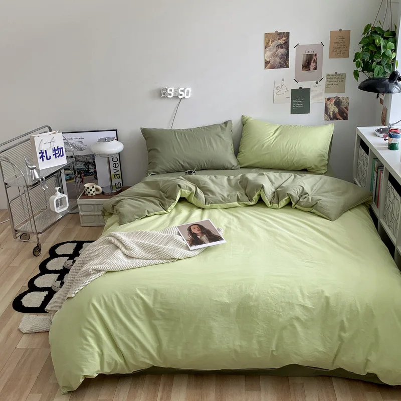 Bedding Set King Queen Size Twin Full AB Double-sided Design Single Double Bed Duvet Cover Set
