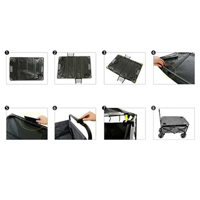 Mindig A Segéd Kocsik Összecsukható Asztal Kocsi Szekerekhez - Image 6