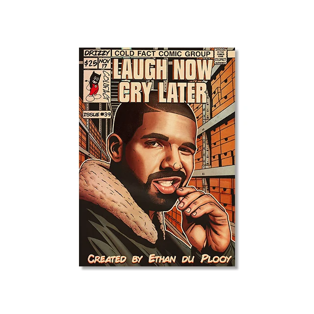 Póster de portada de álbum de música pop con impresión de arte de pared de lienzo retro de cantante de hip hop para decoración de pared de dormitorio y hogar moderno, regalo para amigos