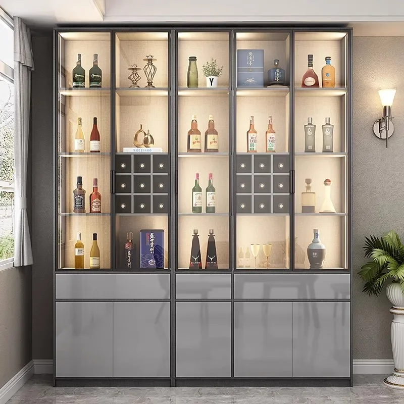 Hanging Bar Cabinet Outdoor Wine Refrigerator Nordic High End Furniture Decoration Antique Open Cabinets Vitrine Luxury Drinks
