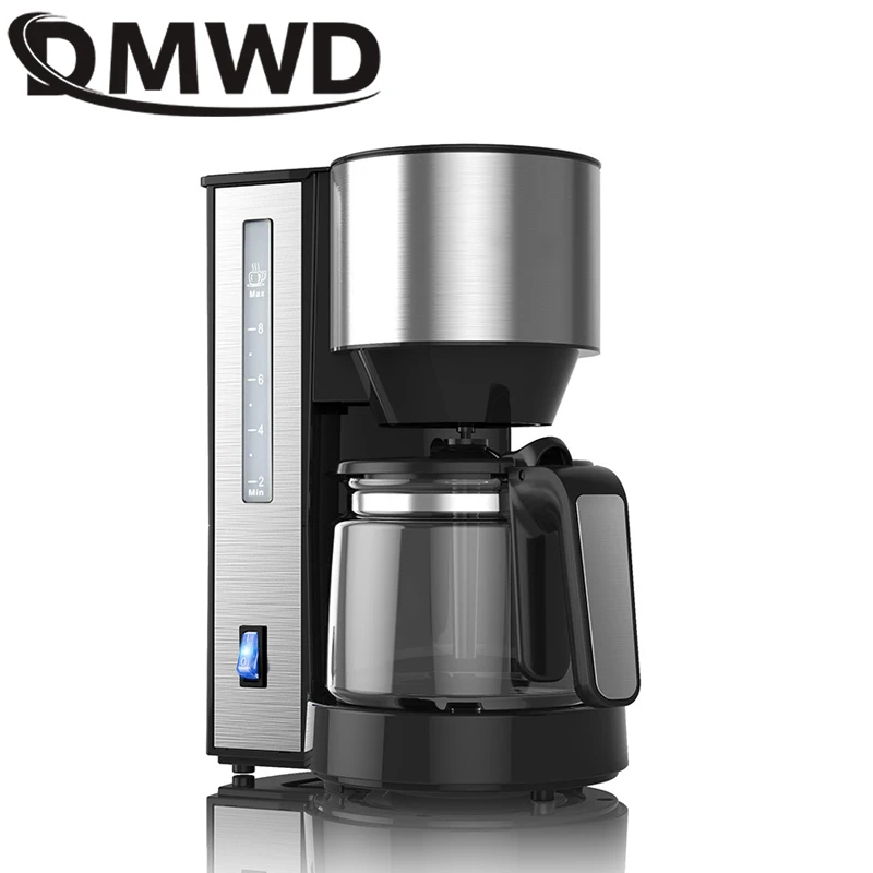 DMWD American Coffee Machine Automatic Drip Coffee Maker Teapot Insulated Brewing Machine Multifunctional Tea Maker 1.25L