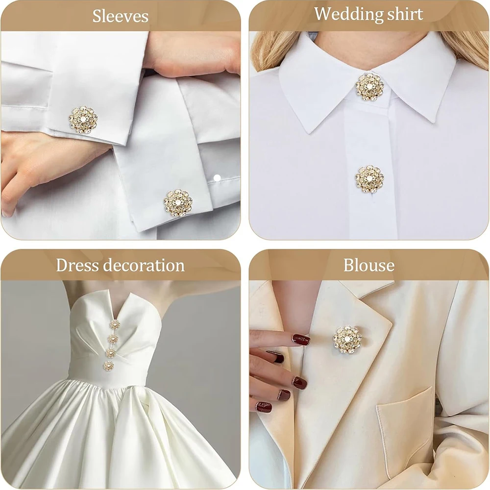 Rhinestone Button Covers Set 4