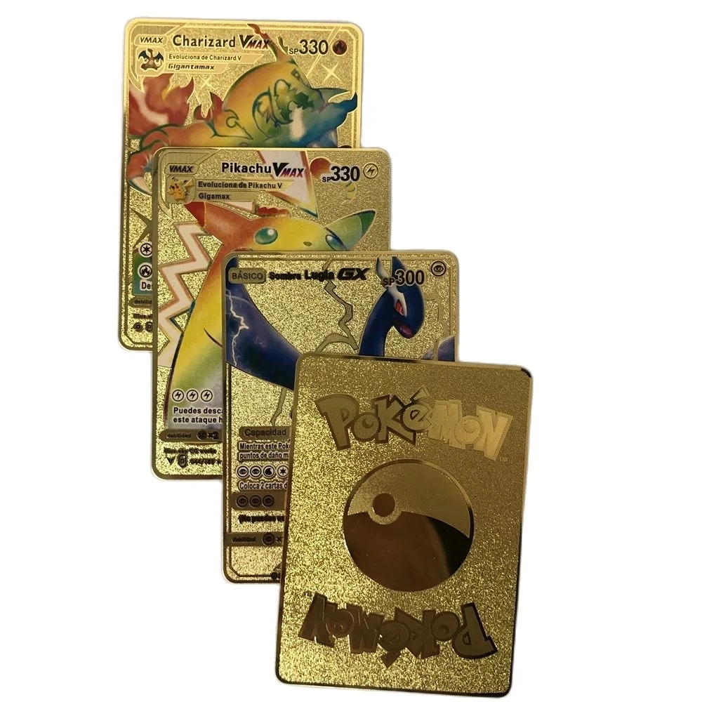 New Spanish Pokemon Cards Tag Team Gx Vmax V Trainer Energy Metal Shiny Card Game Castano Espaol Kids Toys