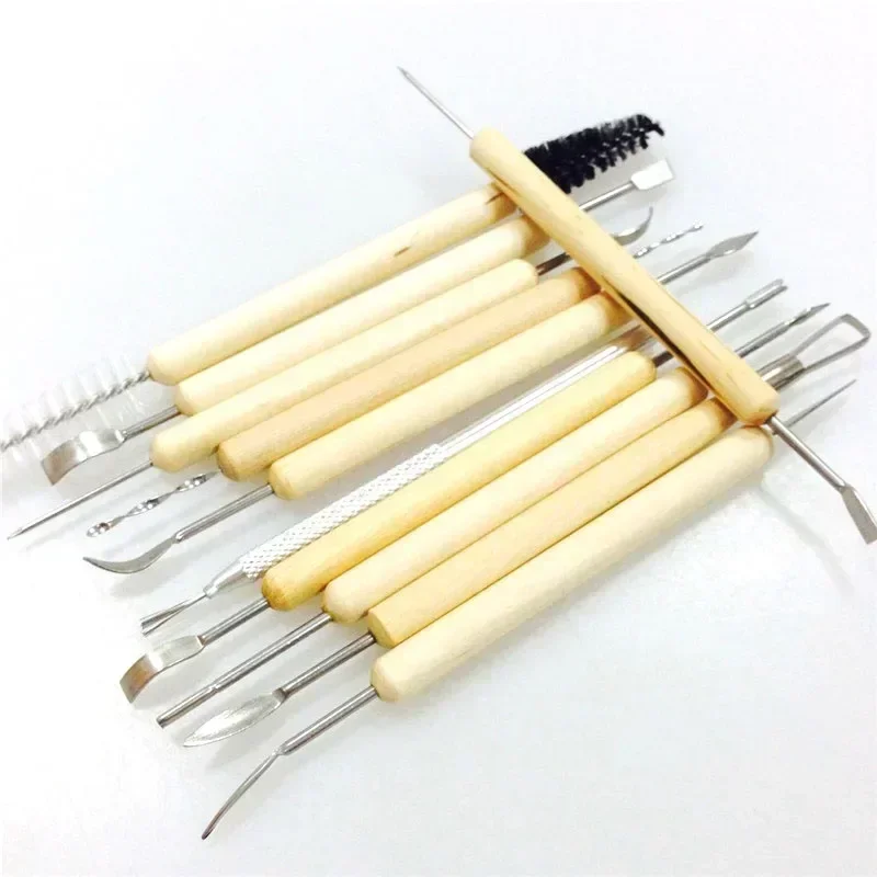 DIY Pottery Tools Polymer Clay Cutter Tools Clay Sculpting Craft Sculpt Carving Ceramic Moldes 11pcs