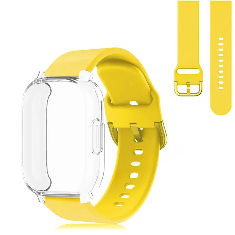 Silicone Strap & Full Cover Soft TPU Protective Case