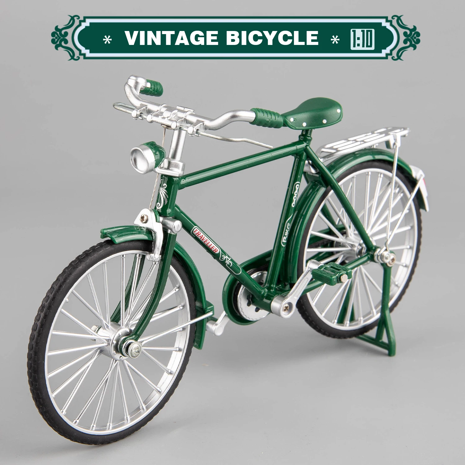 1/10 Metal Simulation Old-fashioned Retro Bicycle Diecast Bikes Alloy Model Classic Toys Gifts for Boys Kids Home Decorative bike toys