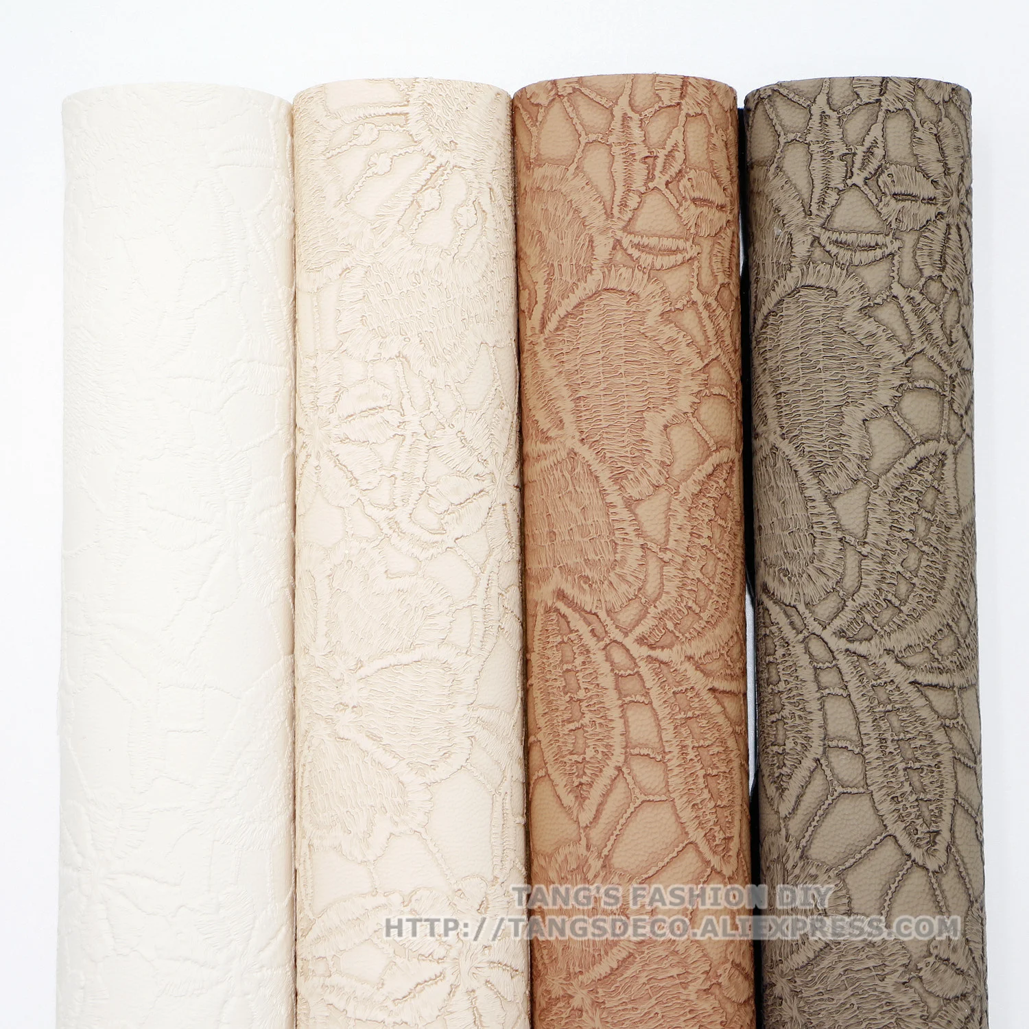 10pcs---20x22cm Embossed Lace Flower Shape Beautity DIY Synthetic Faux PU Leather