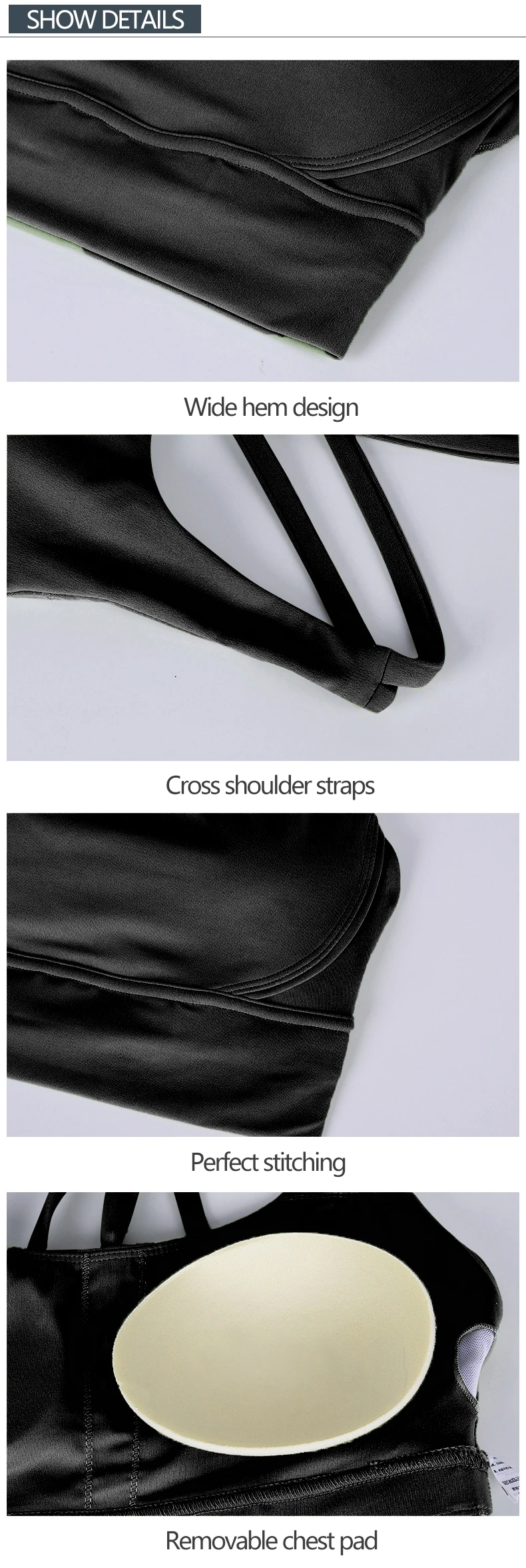 Frauen Fitness-Yoga-BHs Rennen zurück Sport-BHs Nylon Top Frauen BH sexy atmungsaktive Unterwäsche für Frauen – Detail 14