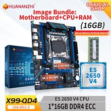  HUANANZHI X99 QD4 XEON LGA 2011-3 Select X99 Motherboard +CPU+Memory combo kit with Intel E5 2650 V4 and 1*16G DDR4 ECC M.2 NVME 
