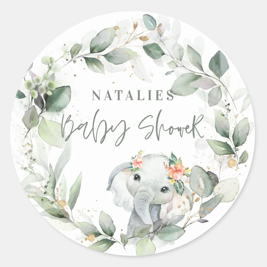 thumbnail image 1 of Animales de la jungla personalizados Texto personalizado Nombre personalizado Zoológico Cumpleaños Vida salvaje Zoológico Bebé Baño Fiesta Bautismo Etiqueta, 1 of 5