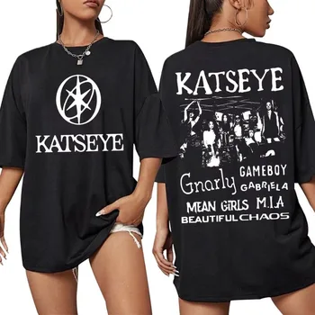 Kpop Katseye Beautiful Chaos Graphic T Shirts Fashion Men Women O-Neck Short Sleeve Oversized Cotton Casual T-shirts Streetwear 1