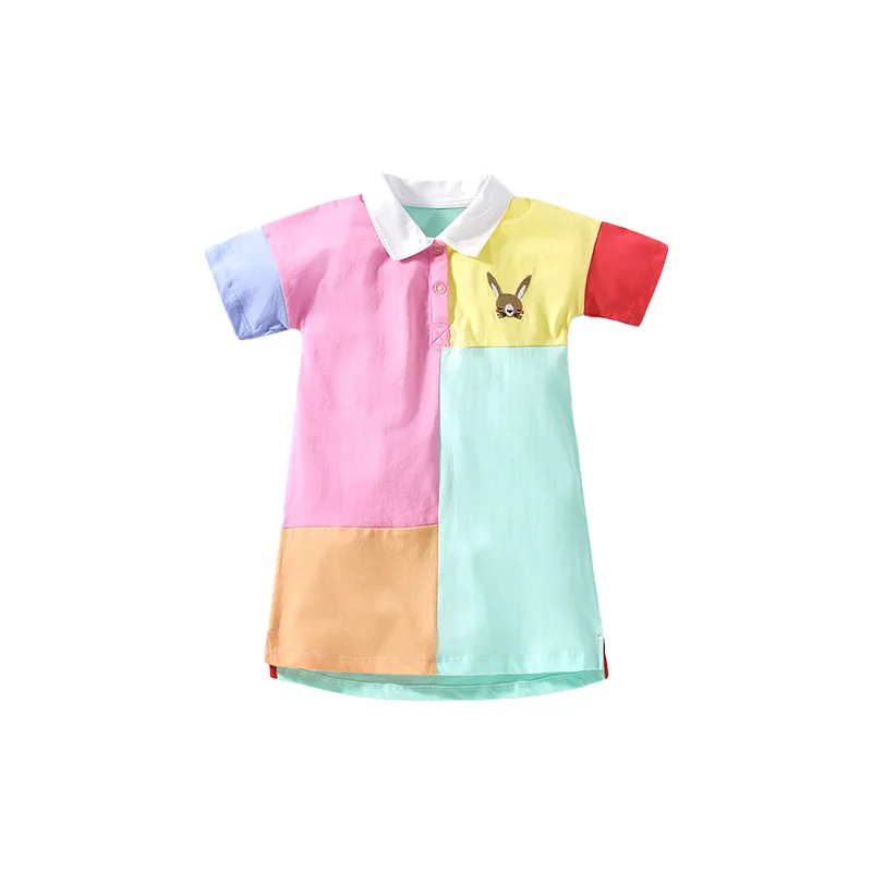 

Girls' Skirt Summer Girls' Princess Dress Girls' Patchwork Cotton DressBaist