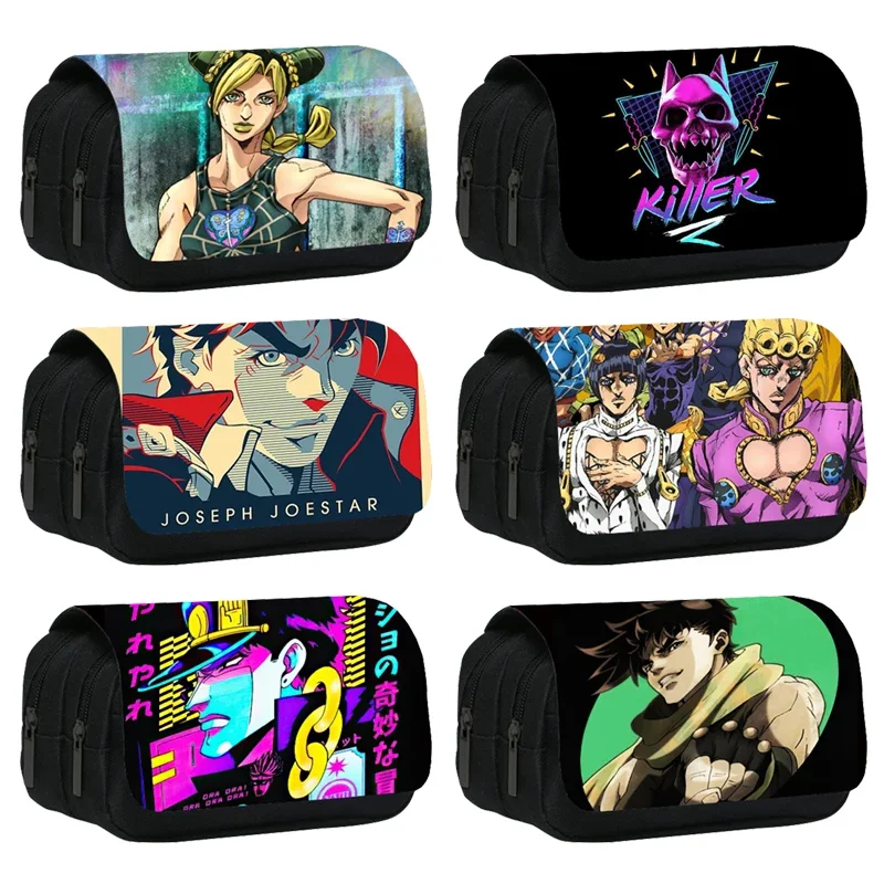 Anime Jojo Bizarre Adventure Donna Astuccio Cosmetico Kujo Kira Yoshikage Killer Queen Pencil Bag School Pencil Box Astucci