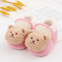Autumn Winter Baby Shoes Boy Girl Booties Warm Cartoon Bear Toddler Prewalkers Cotton Soft Anti-slip Infant Newborn Crib Shoes 4