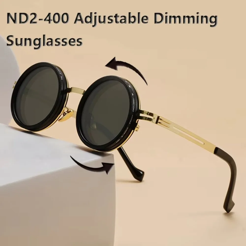 패션 ND2-400 조정 가능한 디밍 안경 9 레벨 UV400 편광 선글라스 (글래스..
