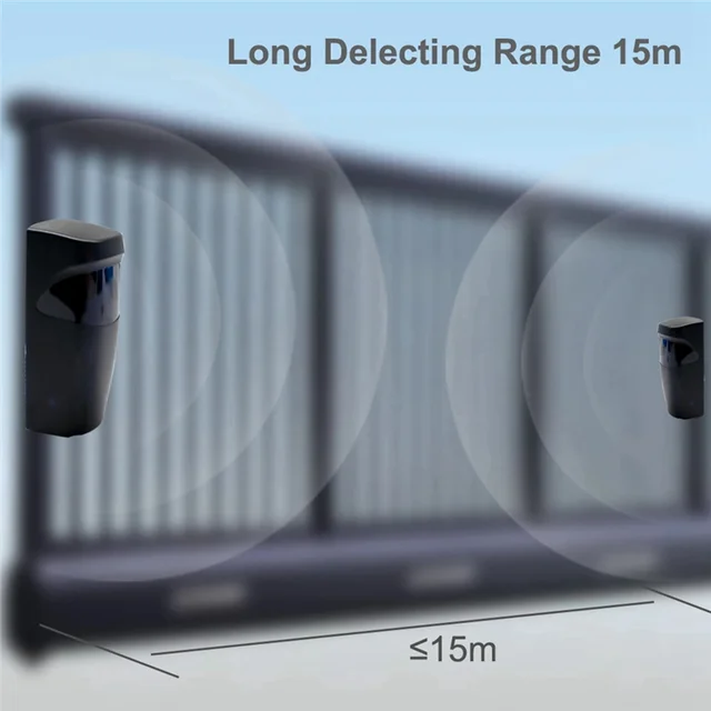 B21B Infrared Sensor Detector For Automatic Gate Barrier Garage Infrared Detector Metal+PVC 1Set 5