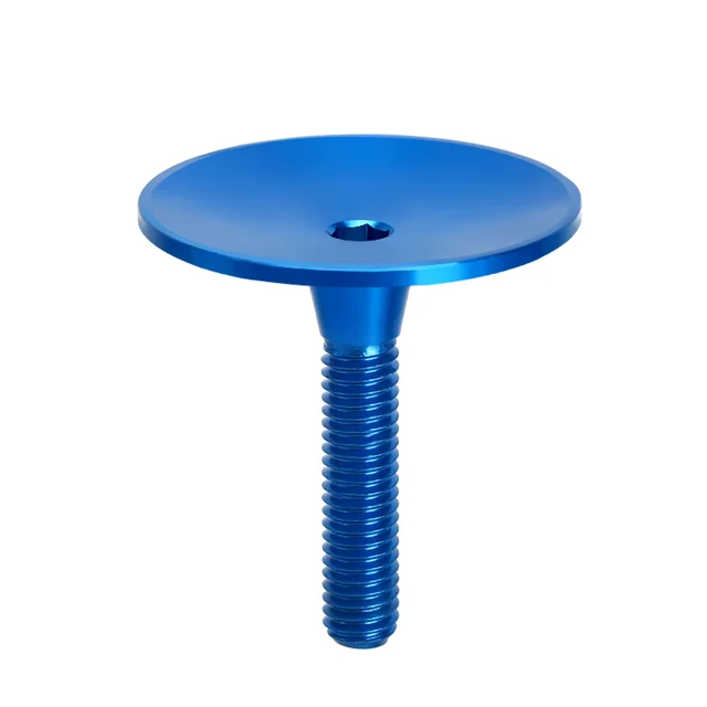 Fahrrad-Headset Cap Aus Aluminium – Schwarz, Für 28,6 Mm Gabelrohre, Mit Bolzen