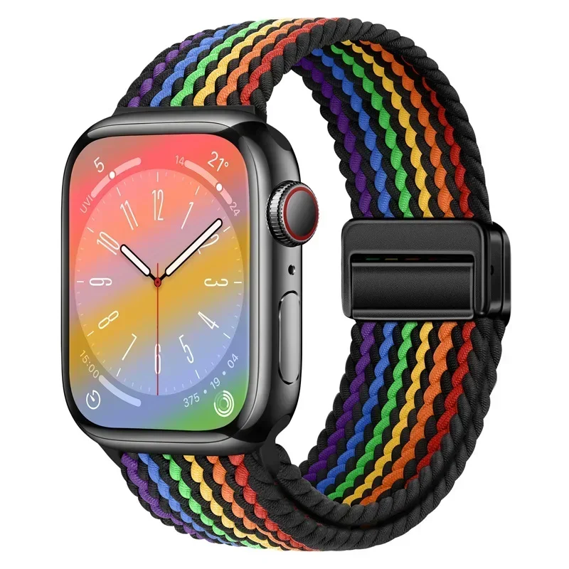 Braided Loop Nylon Strap with Metal Magnetic Clasp