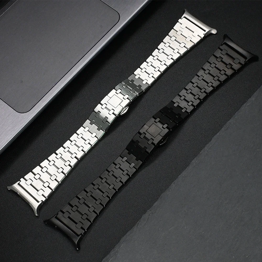 Stainless Steel Metal Watch Strap - Elegant Bracelet Design