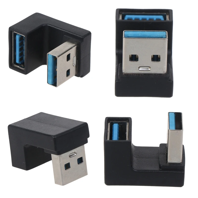 USB A 타입 to A 타입 어댑터, 상하 앵글 USB 3.0 어댑터, 수-암 익스텐션, 180 도, 5Gbps 노트북 PC