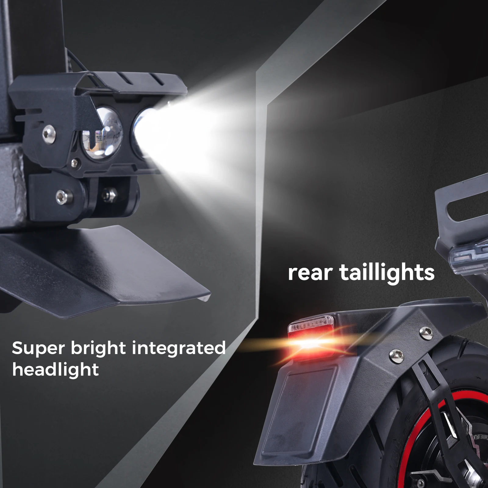 Monopattino Elettrico FREEBOY H8 6000W Doppio Motore 60V28AH Velocità: 75km/h Freno Idraulico Fuoristrada Scooter Elettrico ad Alta Potenza per Adulti - immagine 6