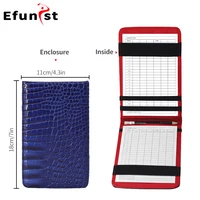 Golf Score Book New PU Leather Material Score Notebook With Pencil And Score Card Easy To Use Of Golf Supplies Drop Ship 2