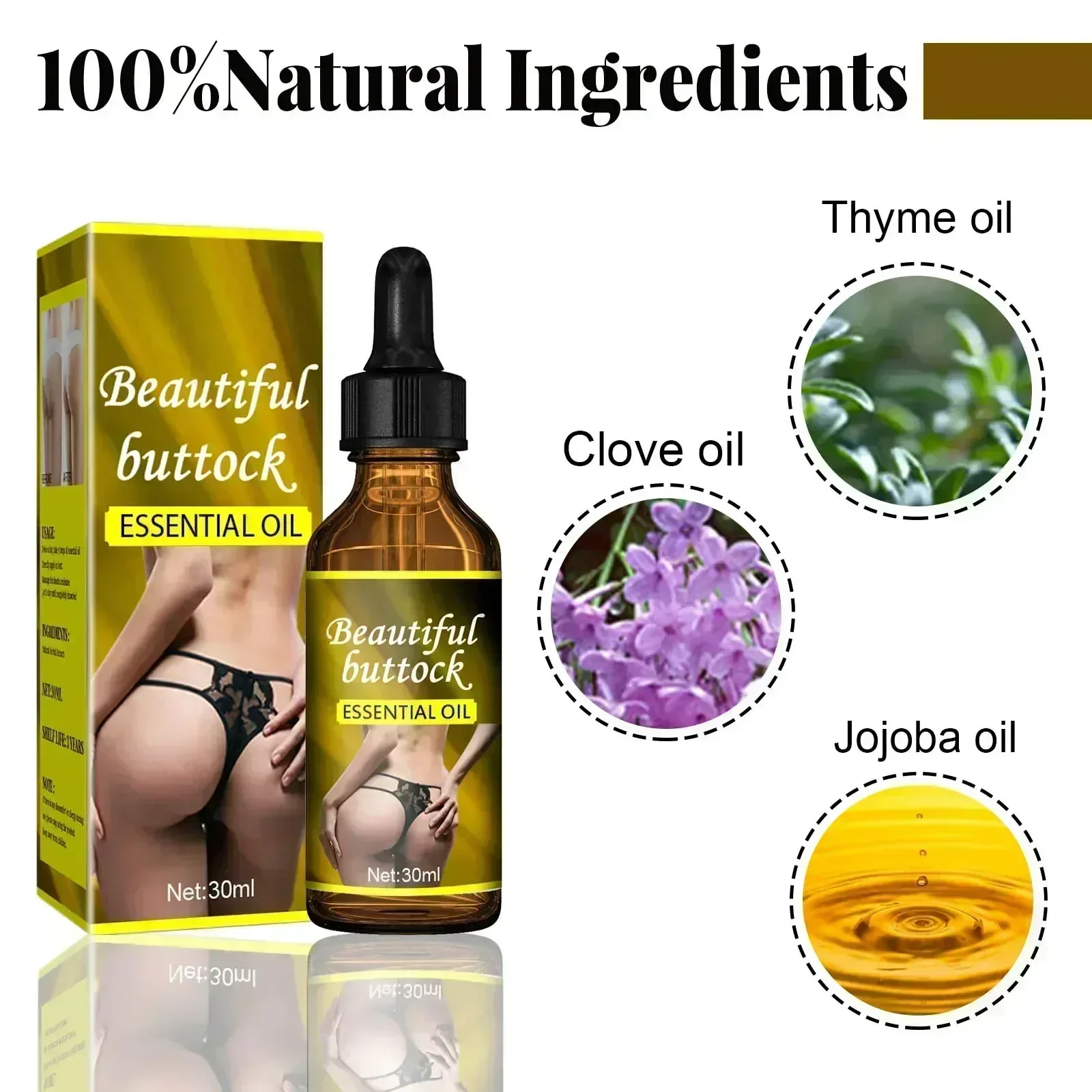 Hip Buttock Essential Oil Butt Lift Up Hip Firming Butt Enhancement Oil for Women Body Sexy Care
