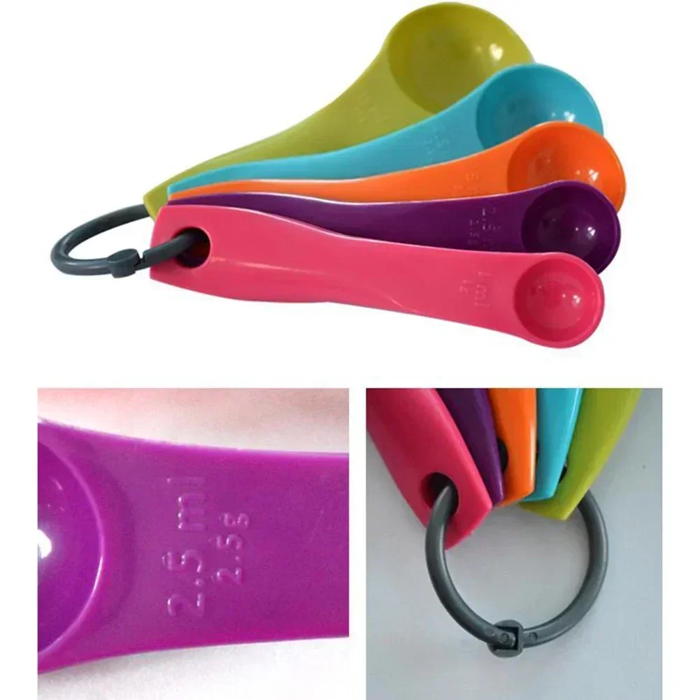 5Pcs Measuring Spoons Baking Tools With Graduated Spice Spoons 1ml 2.5ml 5ml 7.5ml 15ml Teaspoons/tablespoons Kitchenware